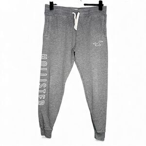 Hollister Co. Men's Grey Logo Jogger Spellout Lounge Y2K 2000s Sweatpants - S